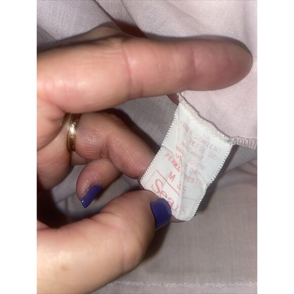 VTG 60s 70s Sears Women’s Pink Housecoat Robe Nightgown Lace Embroidery Medium - Picture 11 of 11